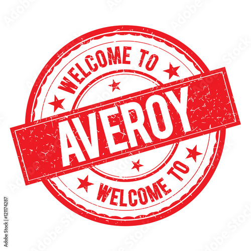 Welcome to AVEROY Stamp Sign Vector. photo