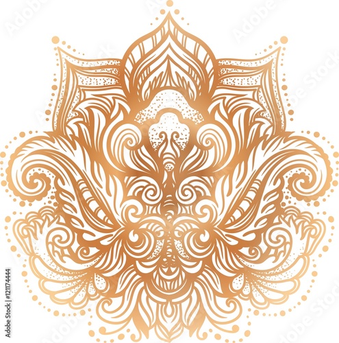 Vector ornamental Lotus flower