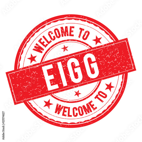 Welcome to EIGG Stamp Sign Vector. photo