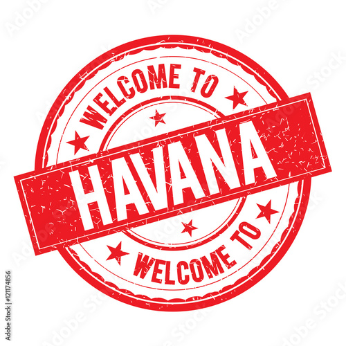 Welcome to HAVANA Stamp Sign Vector.