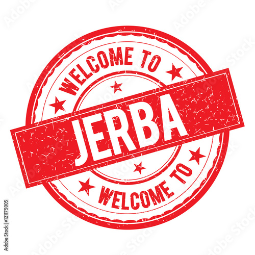 Welcome to JERBA  Stamp Sign Vector. photo