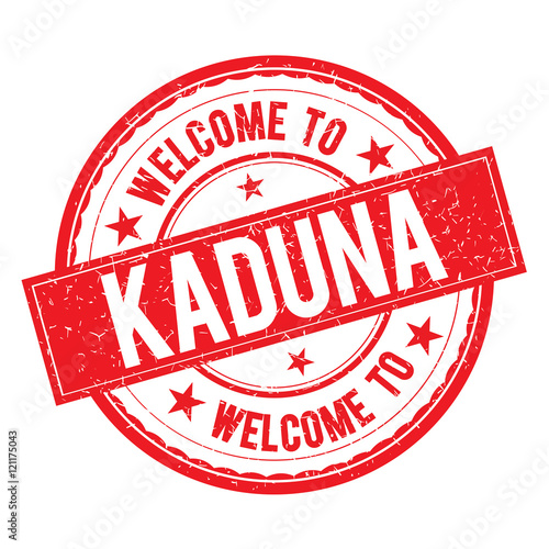 Welcome to KADUNA Stamp Sign Vector. photo