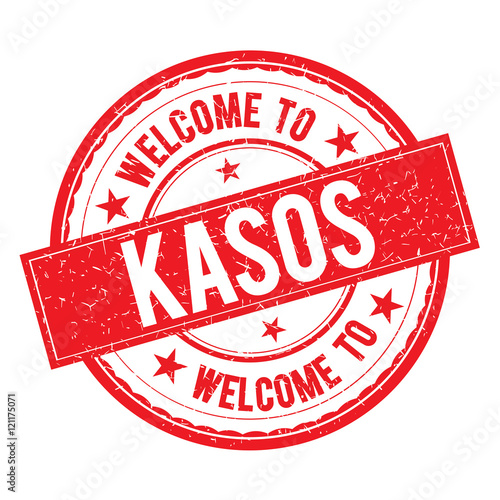 Welcome to KASOS Stamp Sign Vector. photo