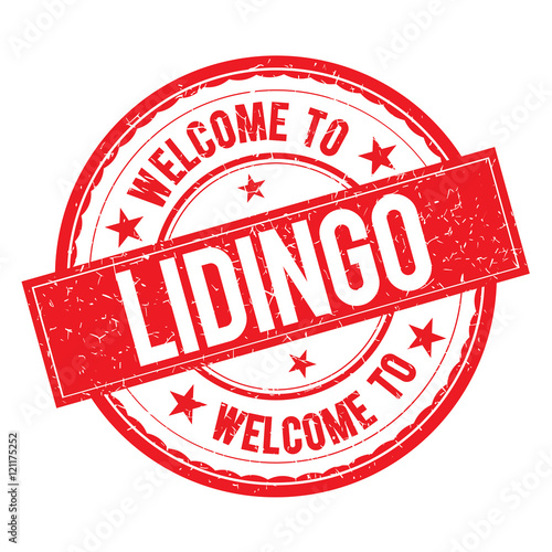 Welcome to LIDINGO Stamp Sign Vector. photo
