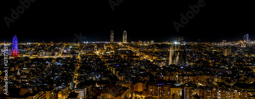 Barcelona night skyline