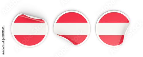 Flag of austria  round labels