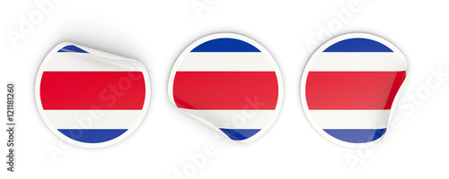 Free Download Flag of costa rica, round labels - GFXLoad