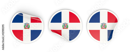 Flag of dominican republic, round labels Free Download Flag of dominican republic, round labels - GFXLoad