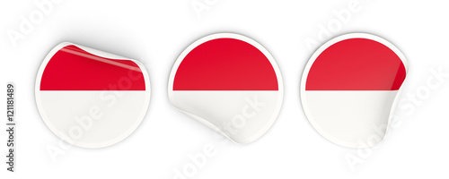 Free Download Flag of indonesia, round labels - GFXLoad