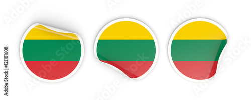 Flag of lithuania, round labels Free Download Flag of lithuania, round labels - GFXLoad