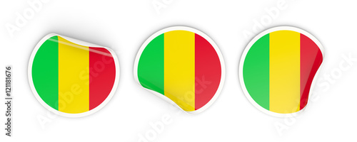 Free Download Flag of mali, round labels - GFXLoad