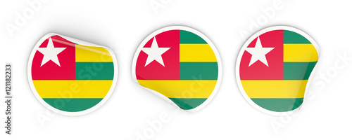 Free Download Flag of togo, round labels - GFXLoad