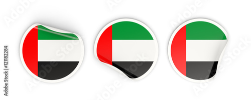 Flag of united arab emirates, round labels Free Download Flag of united arab emirates, round labels - GFXLoad