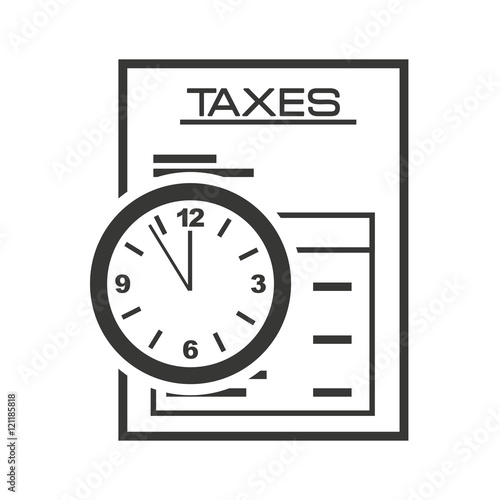 tax receip paper document vector illustration design