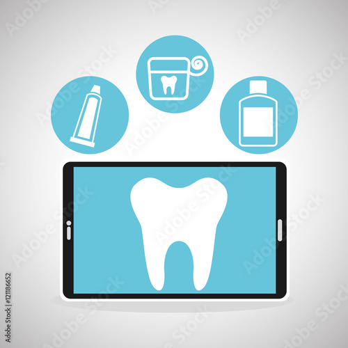 dental healthcare online icon vector illustration design