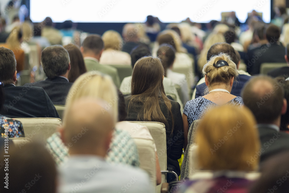 Obraz premium Business People Concept and Ideas. Large Group of People at the Conference
