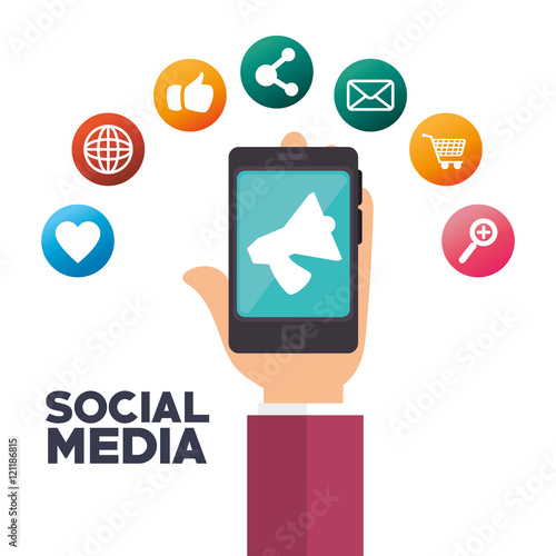 social media isolated icon design, vector illustration graphic 