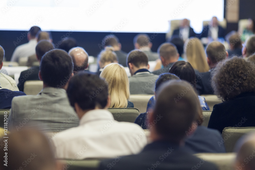 People at the Business Conference in Hall