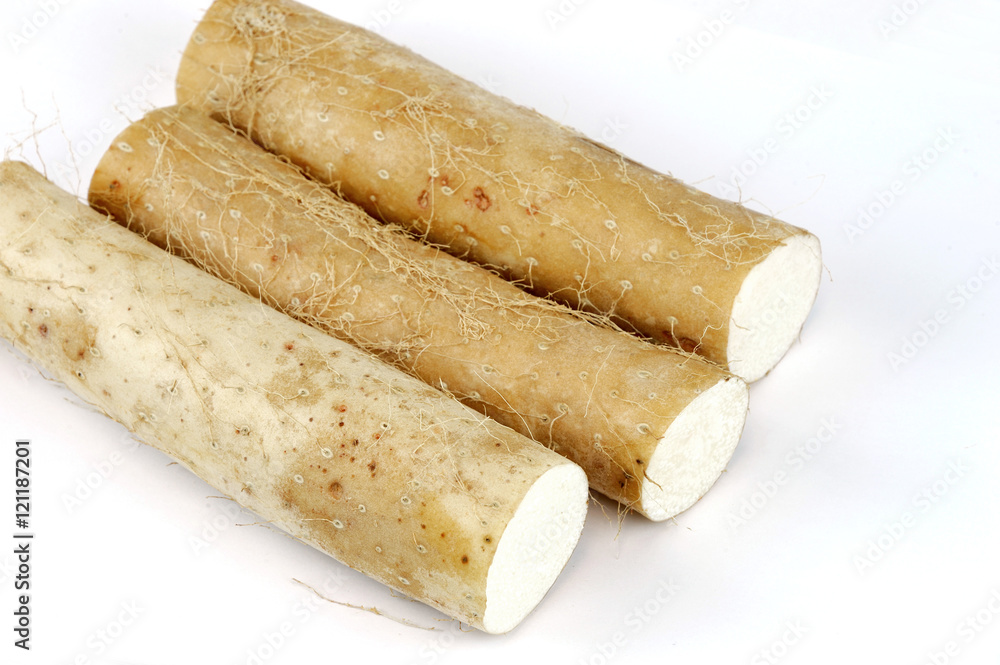 Asia yams on white background Asia yams on white background
