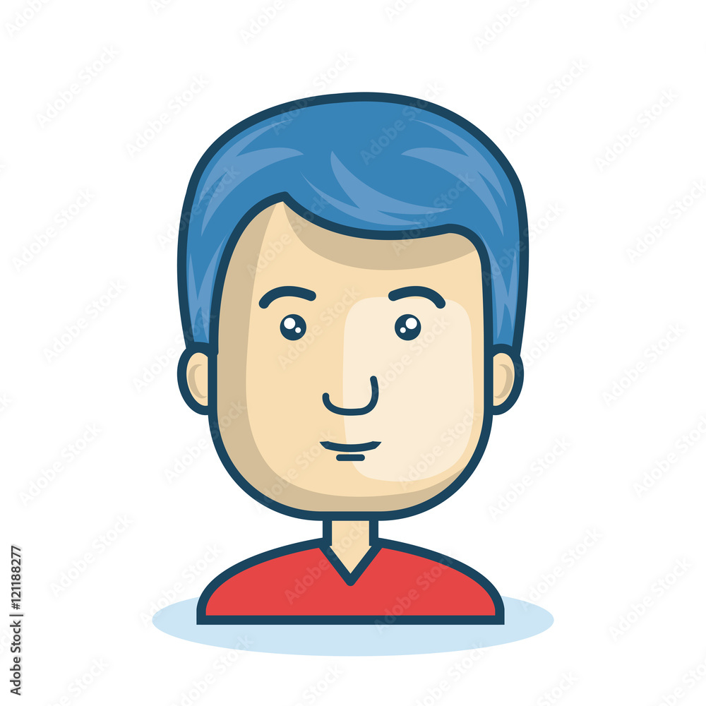 character man young isolated vector illustration eps 10