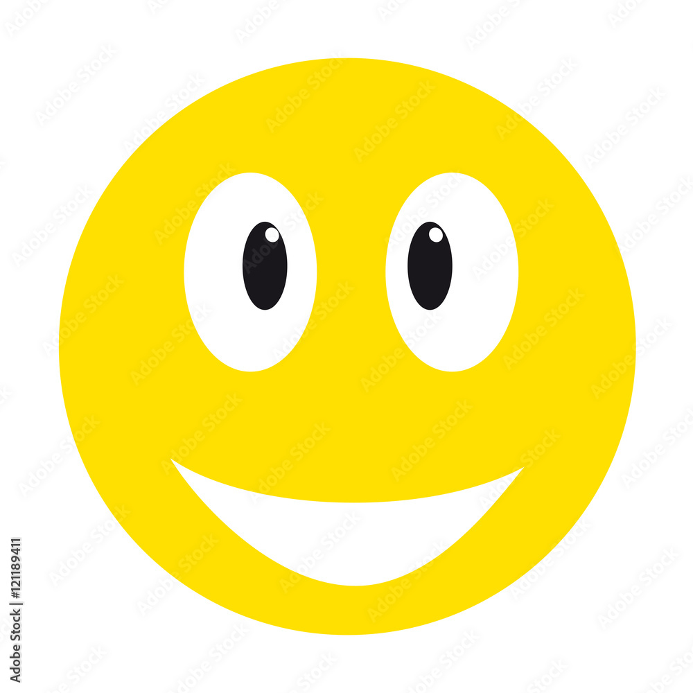 Vector illustration Yellow smiley face