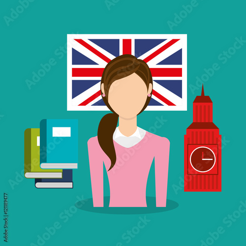 learn english education icons vector illustration design