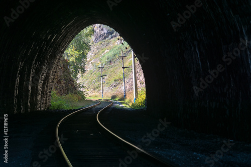 View from the tunnel on Circum-Baikal Railway