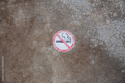 Old don't smoke sign