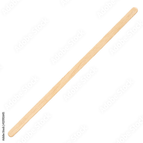 Obraz na płótnie Wooden stick stirrers sticks on an isolated white background