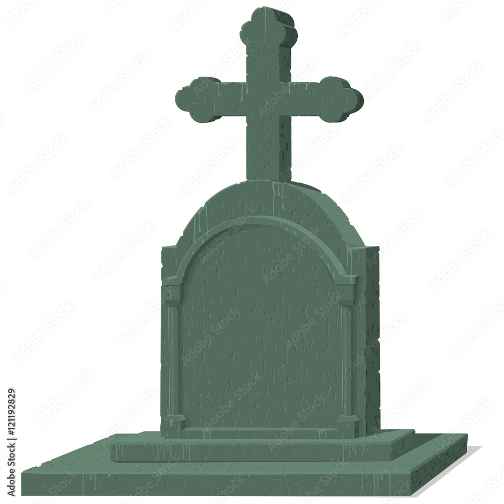 Isolate Gravestone With Perfect Texture On Transparent Background Stock 