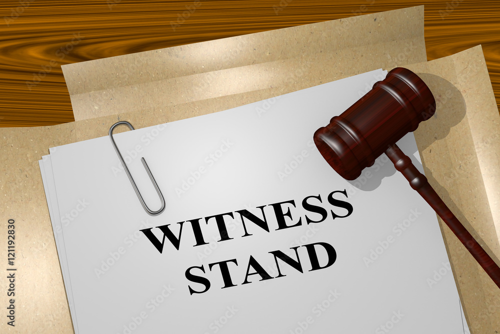 Witness Stand - legal concept