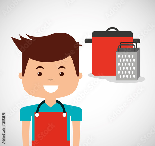 chef avatar cooking food icon vector illustration design