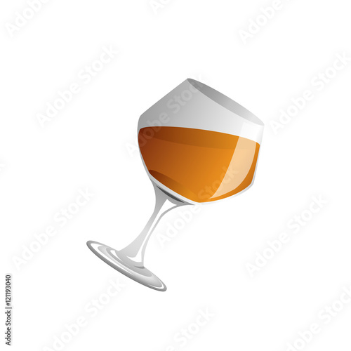  brandy glass and brandy, Vector