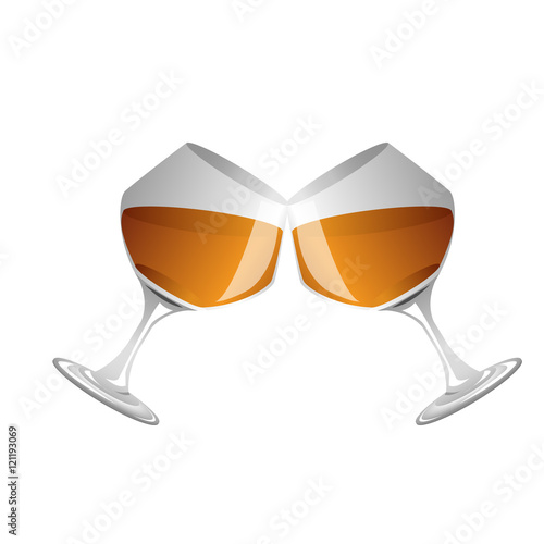  brandy glass and brandy, Vector