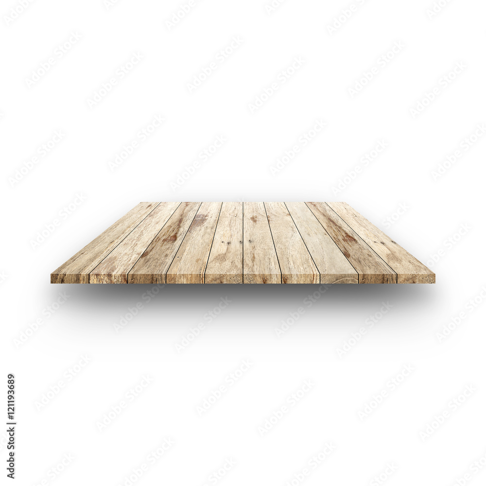 Wooden shelves isolated on white Wooden shelves isolated on white
