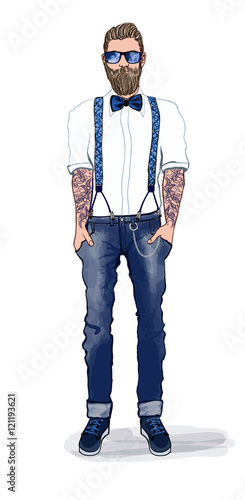 Man in hipster style