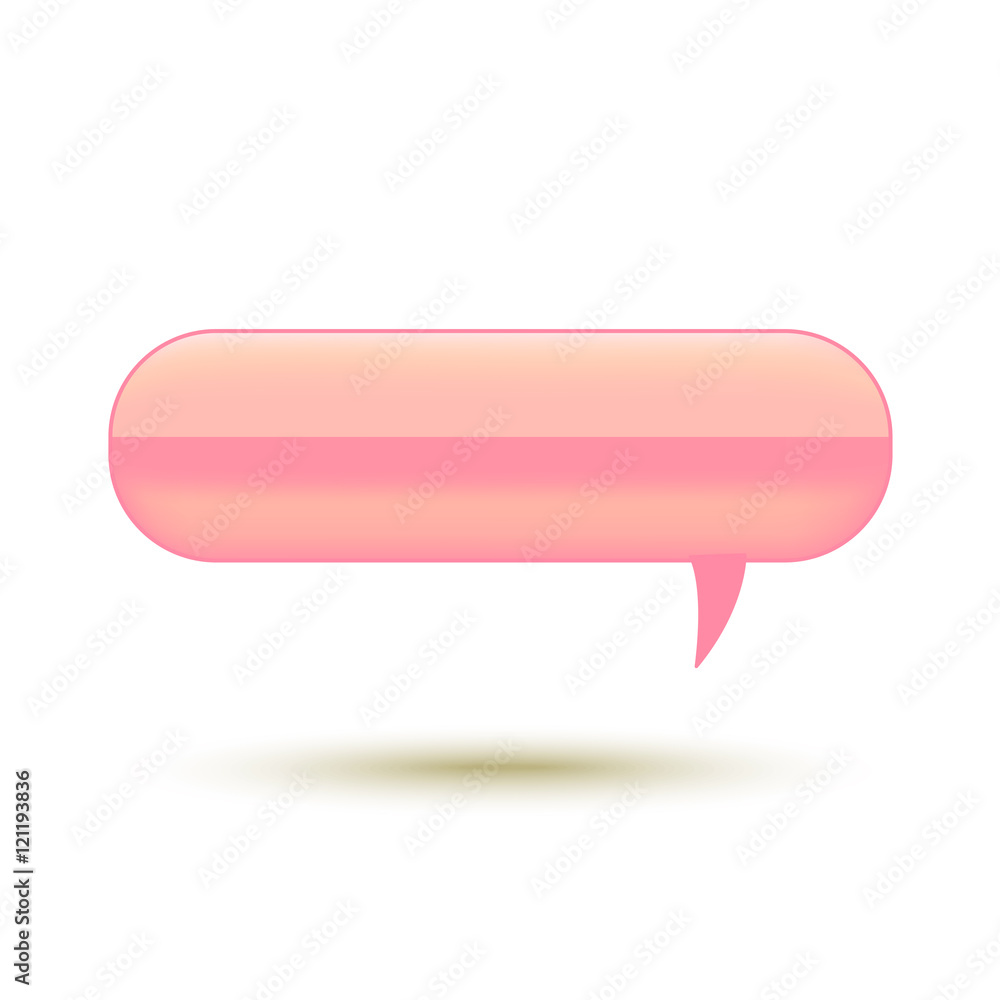 Realistic Glass Vector Speech Bubble. Realistic Glass Vector Speech Bubble.