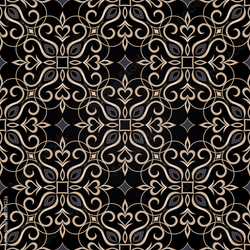 Vector seamless texture in Eastern style.228