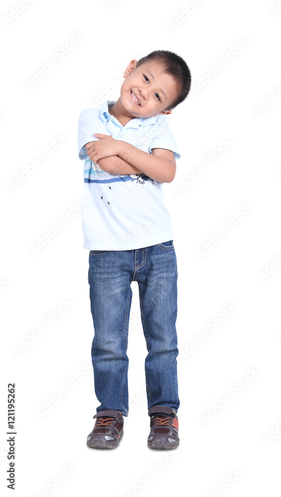 Portrait of happy little boy , isolated on white Portrait of happy little boy , isolated on white