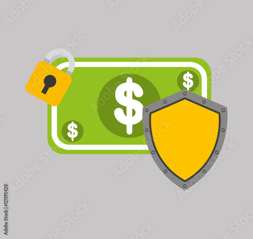 security money investment flat vector illustration design