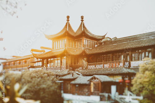 Nanjing Fuzimiao or Fuzimiao is located in southern Nanjing City on banks of the Qinhuai River.  photo