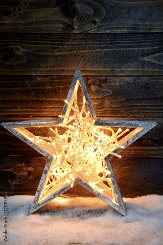 Weihnachtlicher Hintergrund - Stern - Grußkarte