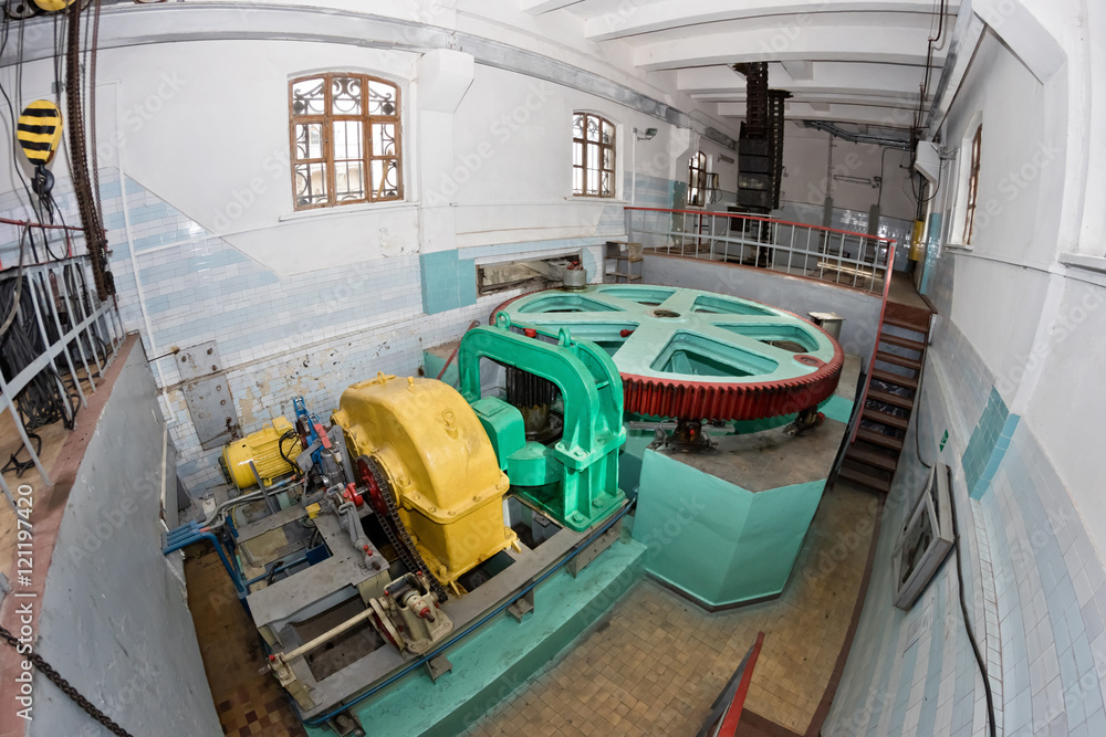 engine room of the gateway of the shipping channel with great ge engine room of the gateway of the shipping channel with great ge
