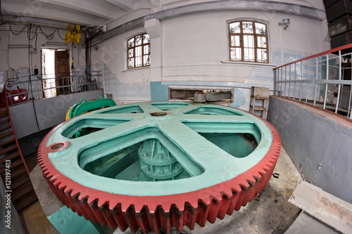 engine room of the gateway of the shipping channel with great ge