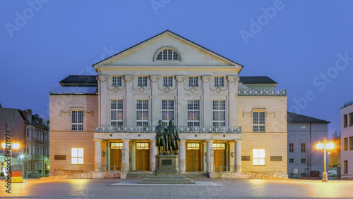 Deutsches Nationaltheater  Weimar beleuchtet
UNESCO Erbe
