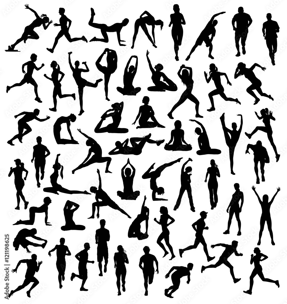 Various Silhouettes Sports Activities, art vector design Various Silhouettes Sports Activities, art vector design