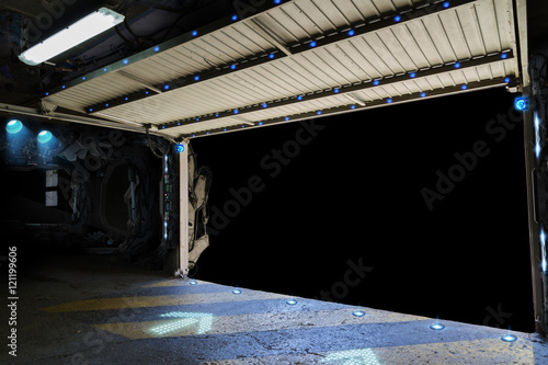 Fototapeta Naklejka Na Ścianę i Meble -  View of the runway of a shuttle