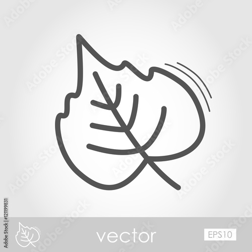 Autumn Leaves poplar outline icon