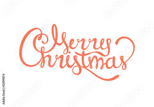 Merry Christmas Lettering Design. Merry Christmas text. Vector