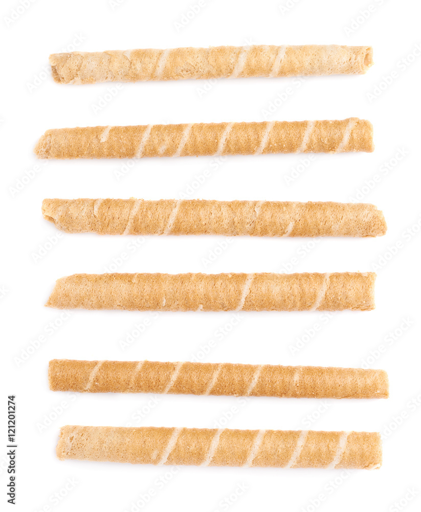 Wafel sticks isolated over the white background Wafel sticks isolated over the white background